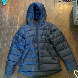 Outdoor research black womans down puffy coat size small